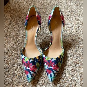 New Aldo Floral Heels Pumps 7.5